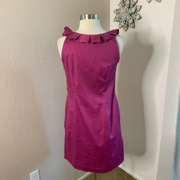 Loft  NWT 100% Cotton Sheath Summer Dress Size 2 - Picture 6 of 12